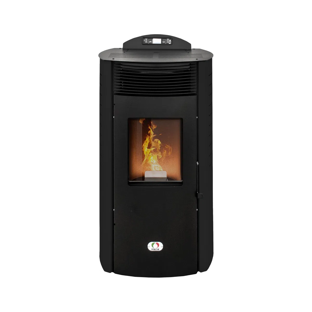 STUFE A PELLET ITALIA Siberia Aria New 18 KW Doppia Canalizzazione - Stufa ad Aria Ventilata Efficienza 91% Scalda 180m² Autonomia 30H Programmabile 5 Velocità e Potenze Garanzia 24 Mesi Nero